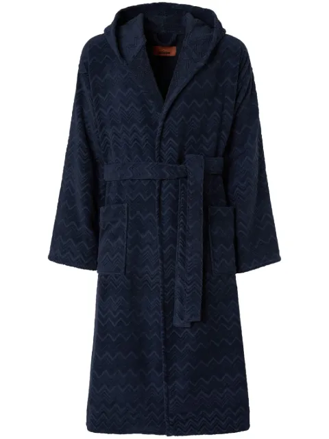 Missoni Home Chalk cotton hooded bathrobe