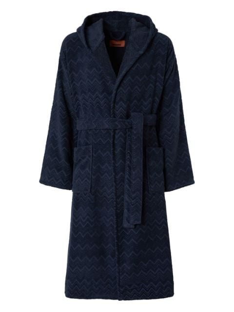 Missoni Home Chalk cotton hooded bathrobe