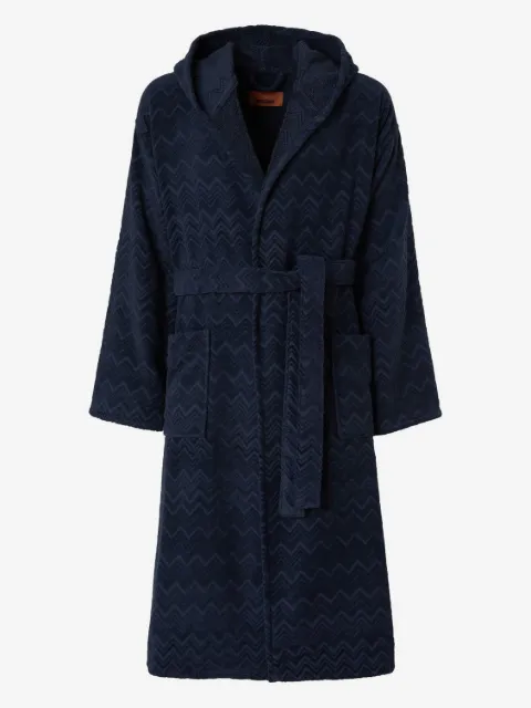 Missoni Home Chalk cotton hooded bathrobe