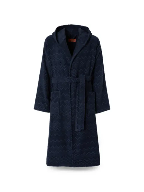 Missoni Home Chalk cotton hooded bathrobe