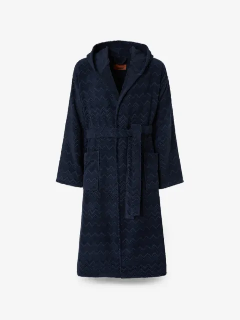 Missoni Home Chalk cotton hooded bathrobe