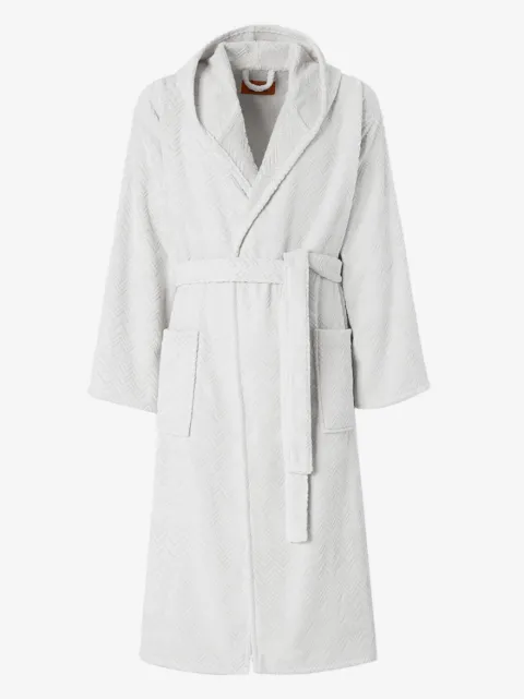 Missoni Home Chalk cotton hooded bathrobe