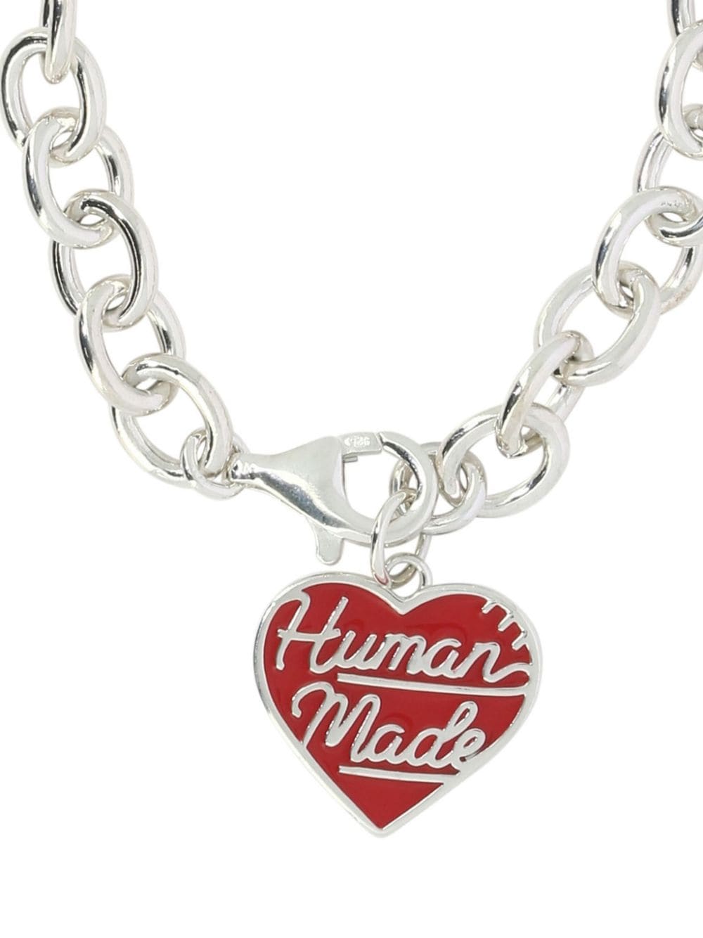 Human Made Armband met hart amulet - Zilver