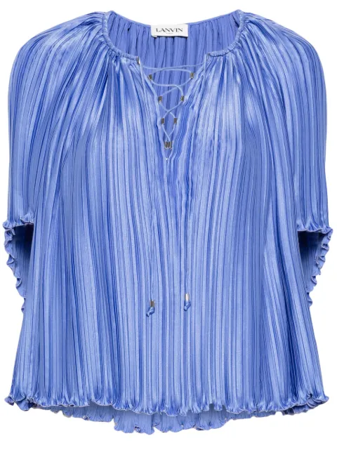 Lanvin charmeuse plissé blouse