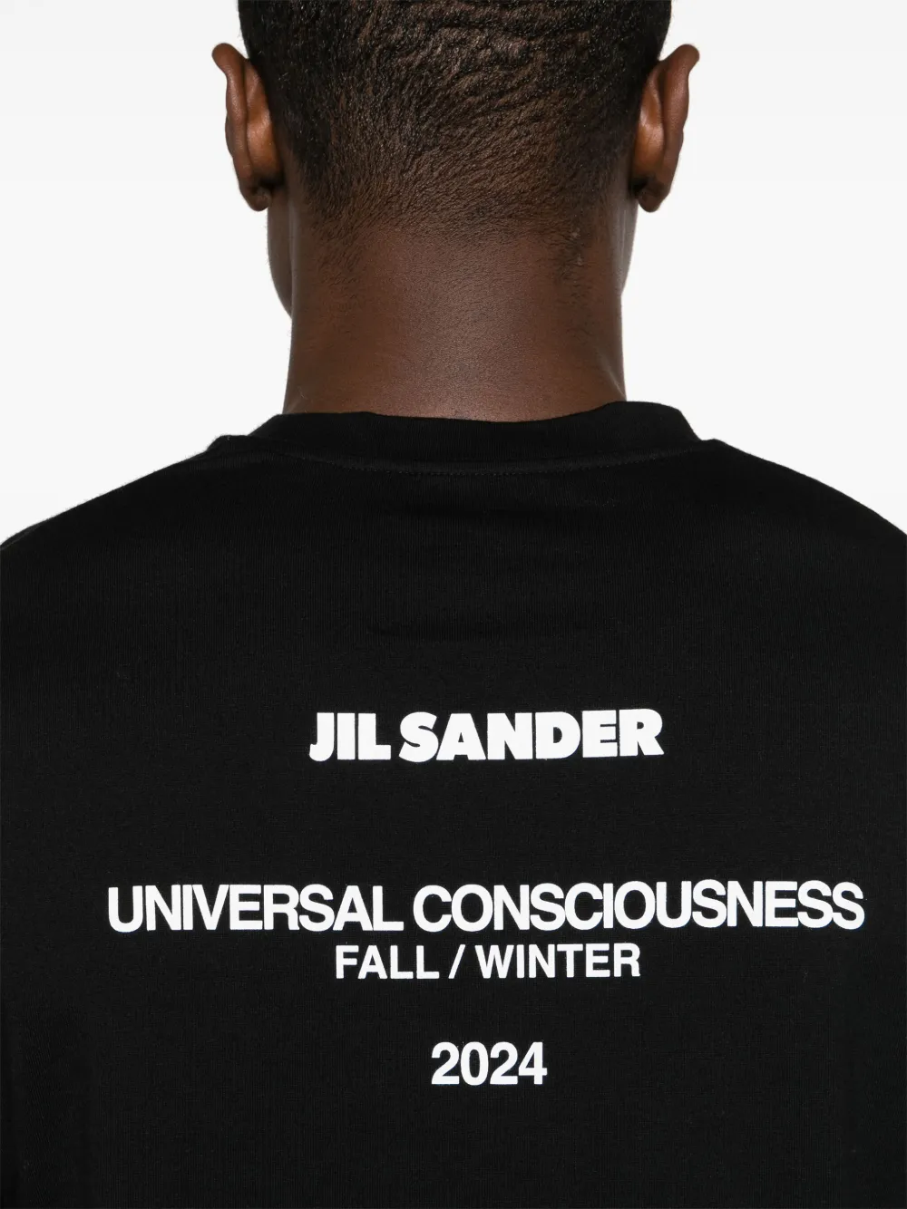 Jil Sander T-shirt met logoprint Zwart