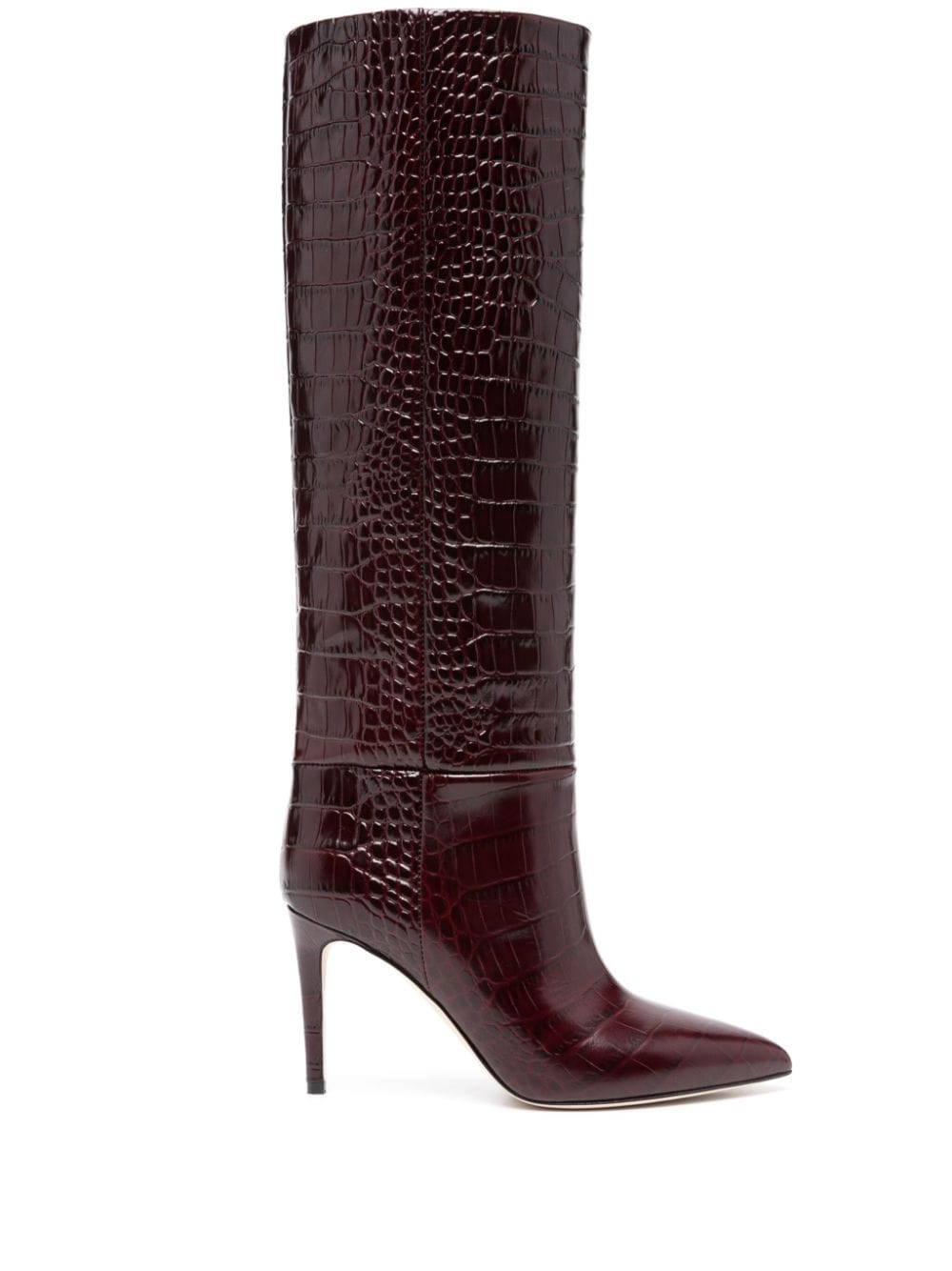 Paris Texas Stiletto 85mm leather boots Red