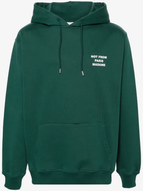 Drôle De Monsieur logo-print cotton hoodie