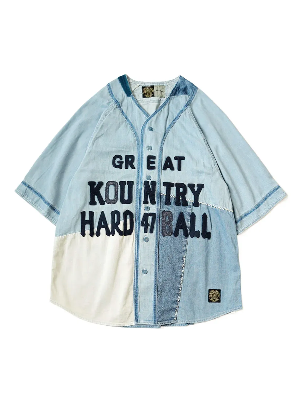 Great Kountry patchwork denim shirt