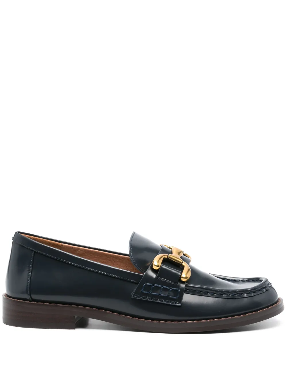 Bibi Lou horsebit-detail leather loafers Blue