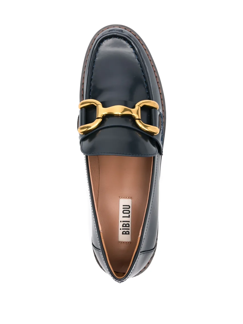 Bibi Lou horsebit-detail leather loafers Blue