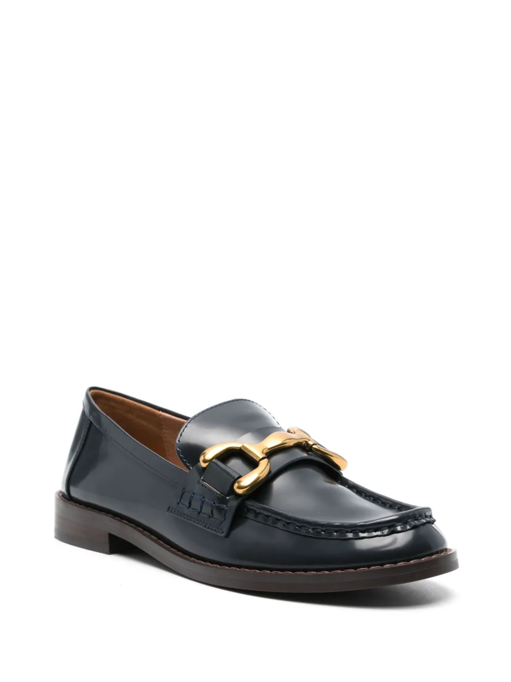 Bibi Lou horsebit-detail leather loafers Blue