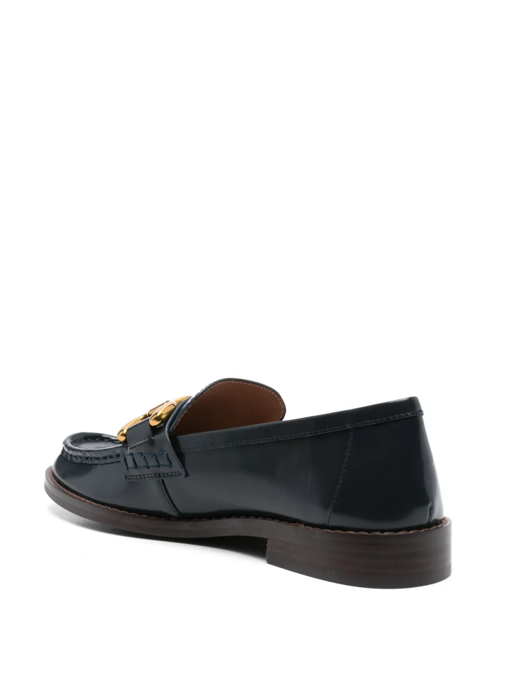 Bibi Lou horsebit-detail leather loafers Blue