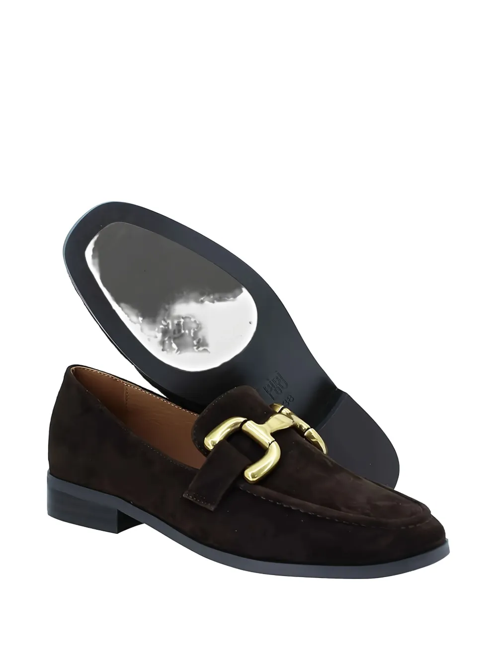 Bibi Lou Chain-link Suede Loafers In Blue