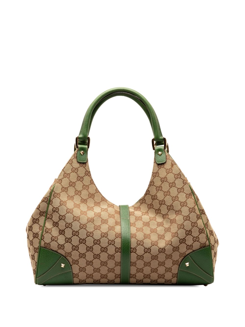 Gucci Pre-Owned 2000-2015 Medium GG Canvas Nailhead Jackie Bardot shoulder bag - Bruin