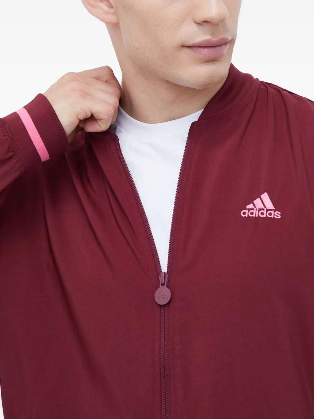 Adidas Originals Zip-up Bomber Jacket In Red