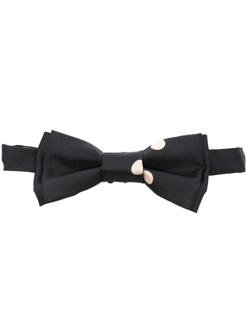 Paul Smith Polka-dot Silk Bow Tie In Black