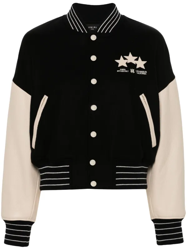 【初回限定】 AMIRI Stars カラーブロック ボンバージャケット | ブラック ジャケット・アウター