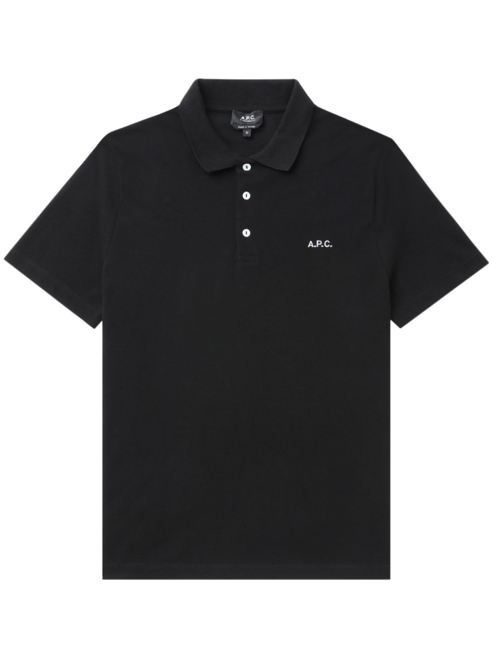 A.P.C. Poloshirt met geborduurd logo Zwart