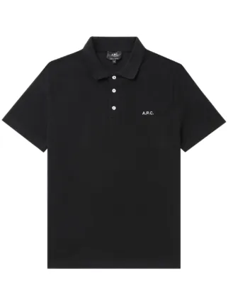 掲載終了間近！【新品未使用】A.P.C./ダークネイビーコットンピケのポロシャツ A.P.C. ポロシャツ | ブラック | FARFETCH JP