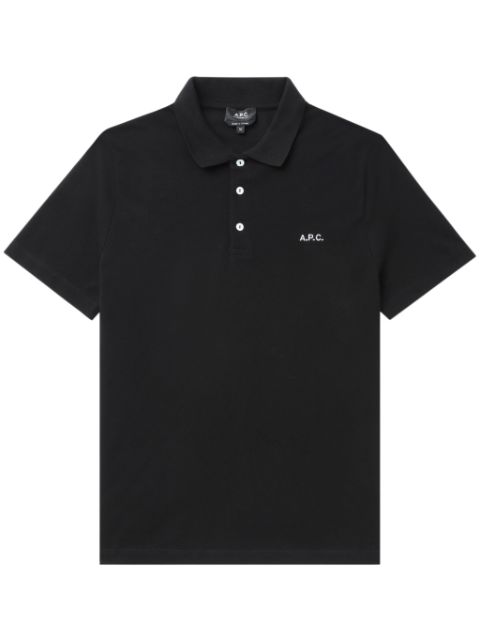 A.P.C. logo-embroidered polo shirt Men