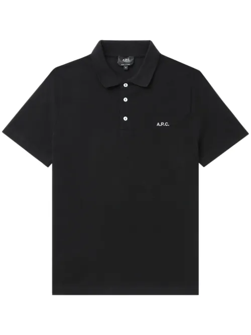 A.P.C. polo à logo brodé - Noir - A.P.C. - Modalova