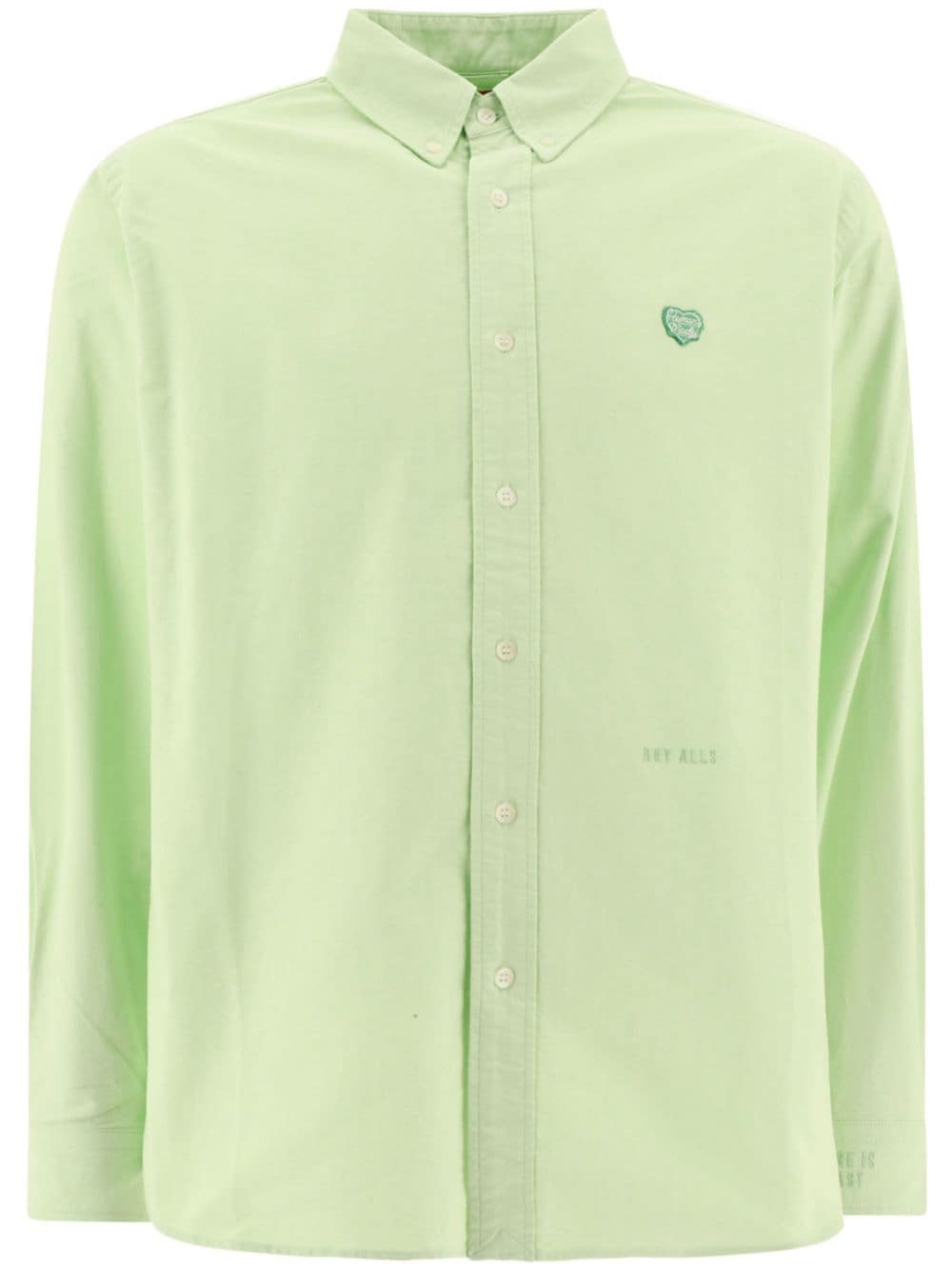 Human Made Logo Patch Buttoned Shirt In Green