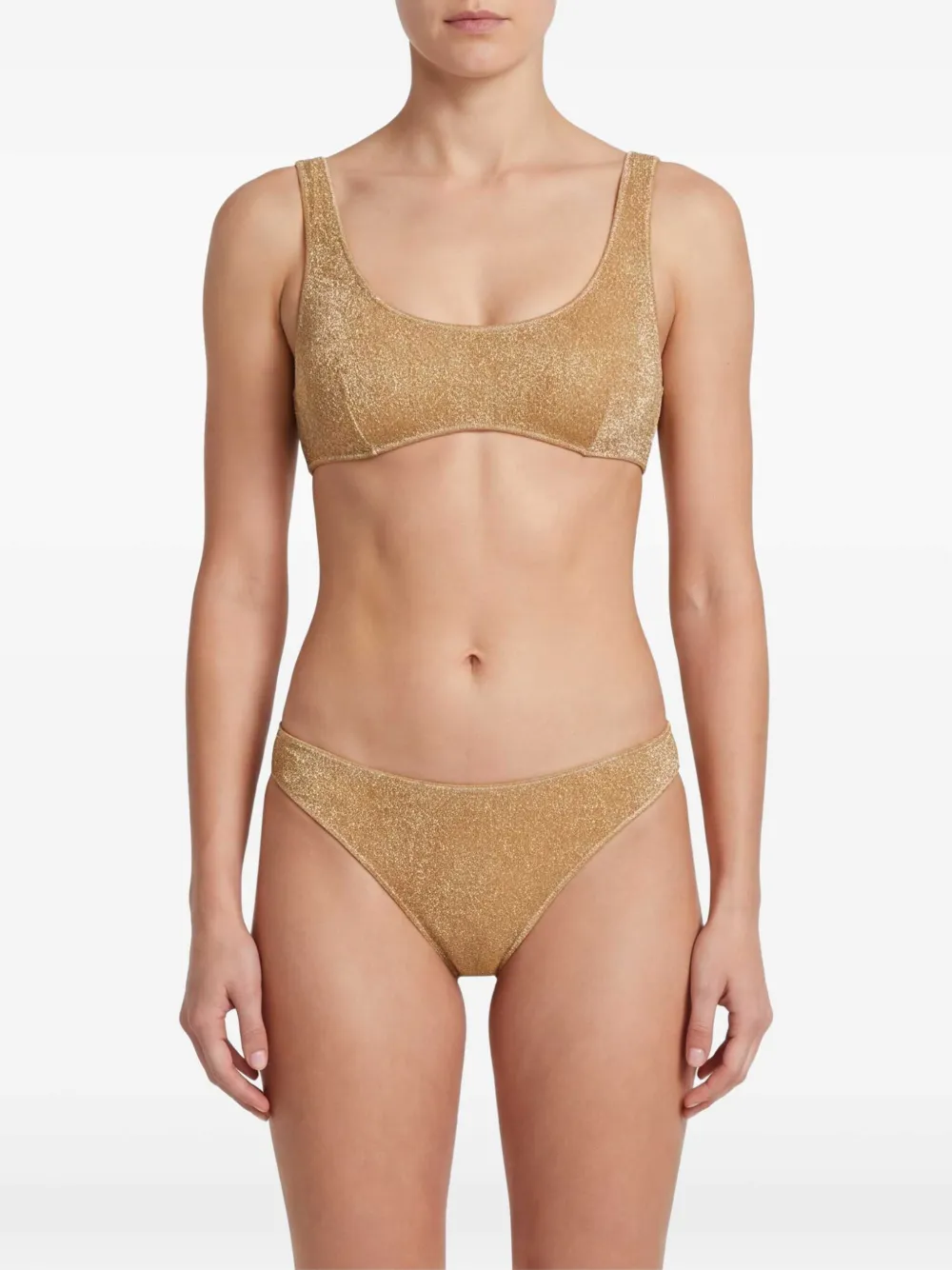 Oséree Lumière Sporty lurex bikini Goud