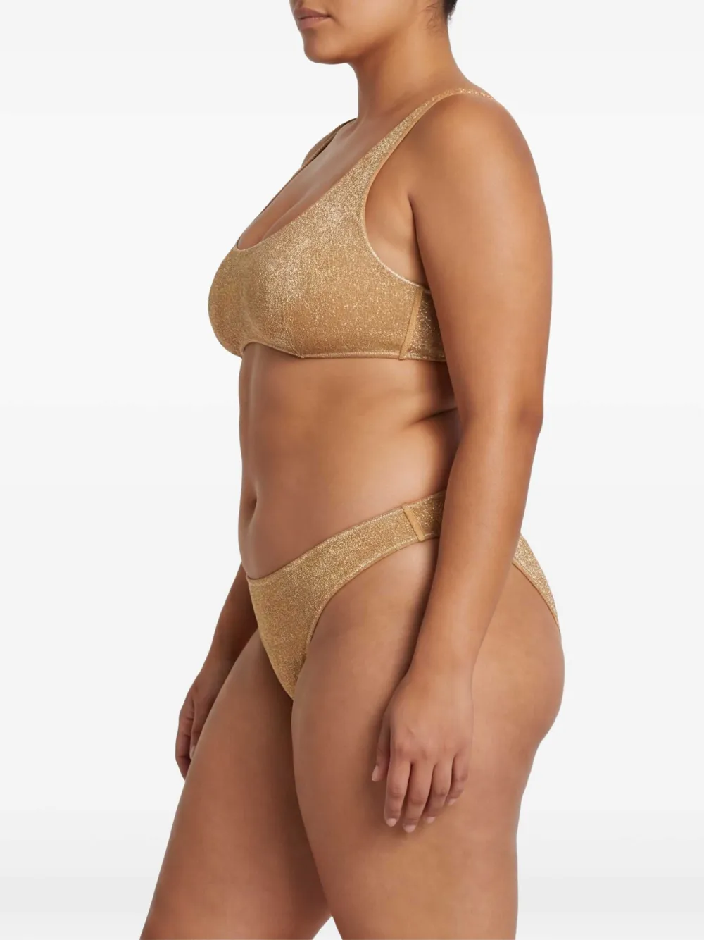 Oséree Lumière Sporty lurex bikini Goud