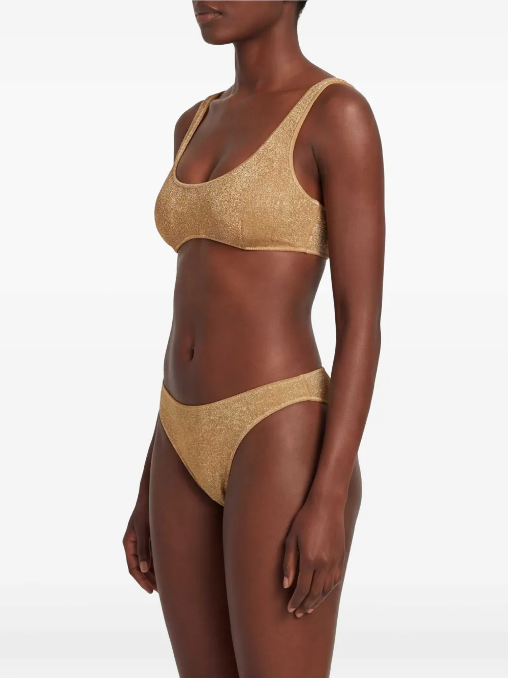 Oséree Lumière Sporty lurex bikini Goud