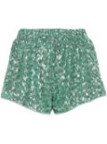 Oséree sequin-design shorts - Green