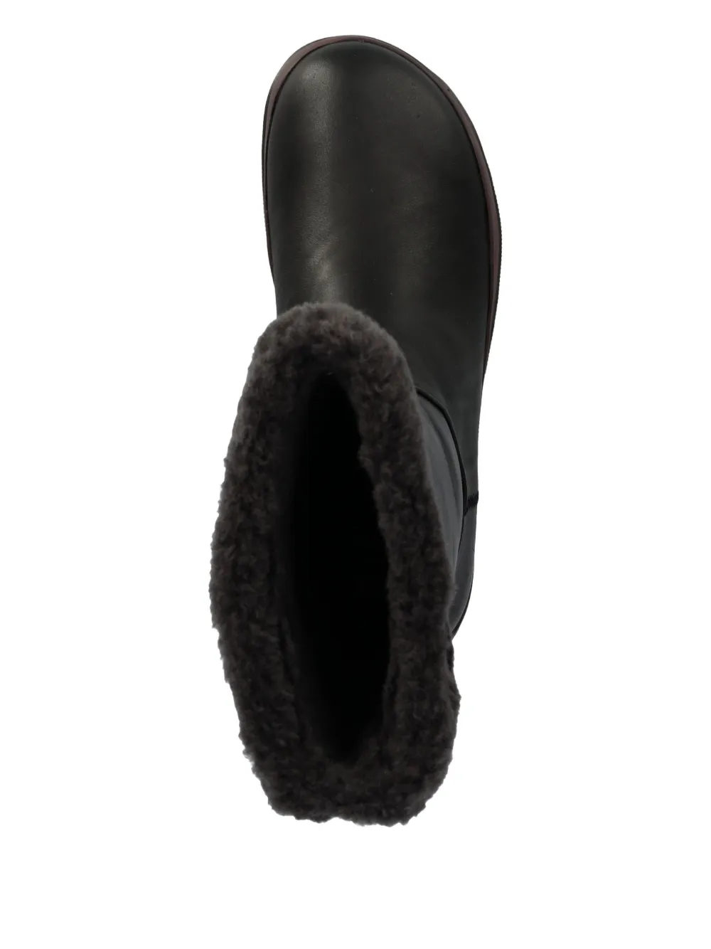 Camper Fur-trim Boots In Black