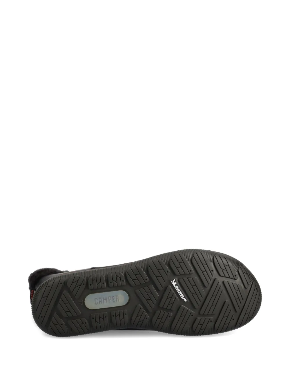 Camper Fur-trim Boots In Black
