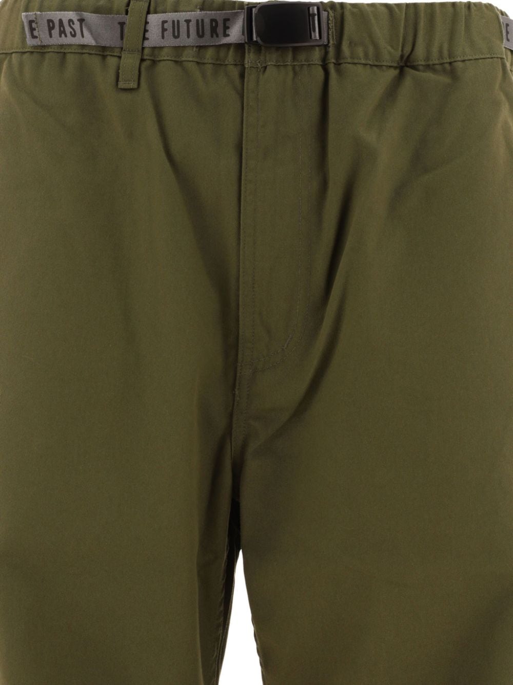 Shop Human Made Logo Patch Elasticated Trousers In Green