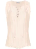 Lanvin drawstring plissé blouse - Orange