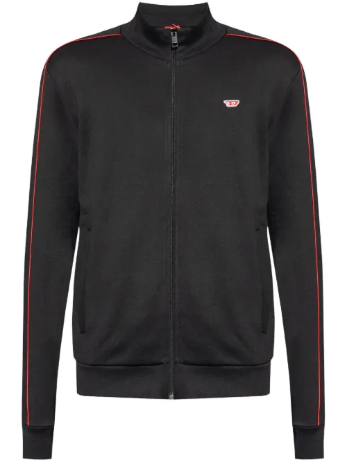 Cardigan zippé à logo brodé - Diesel - Modalova