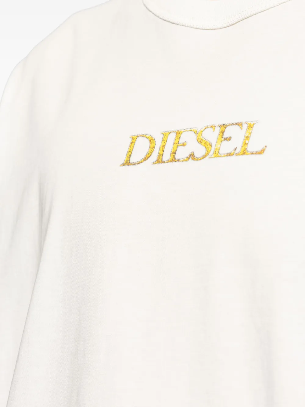 Diesel T-shirt met logoprint Beige