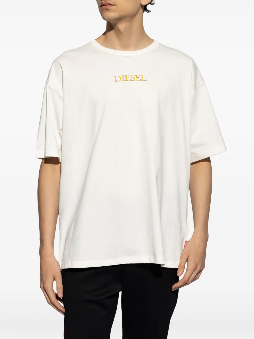 Diesel T-shirt met logoprint Beige