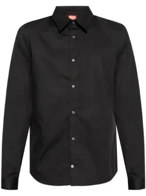 BOSS Slim-fit shirt in Italian cotton, Men, Size 39, Black BOSS Slim-fit shirt in Italian cotton, Men, Size 39, Black