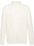 Jil Sander roll-neck boiled wool jumper - White