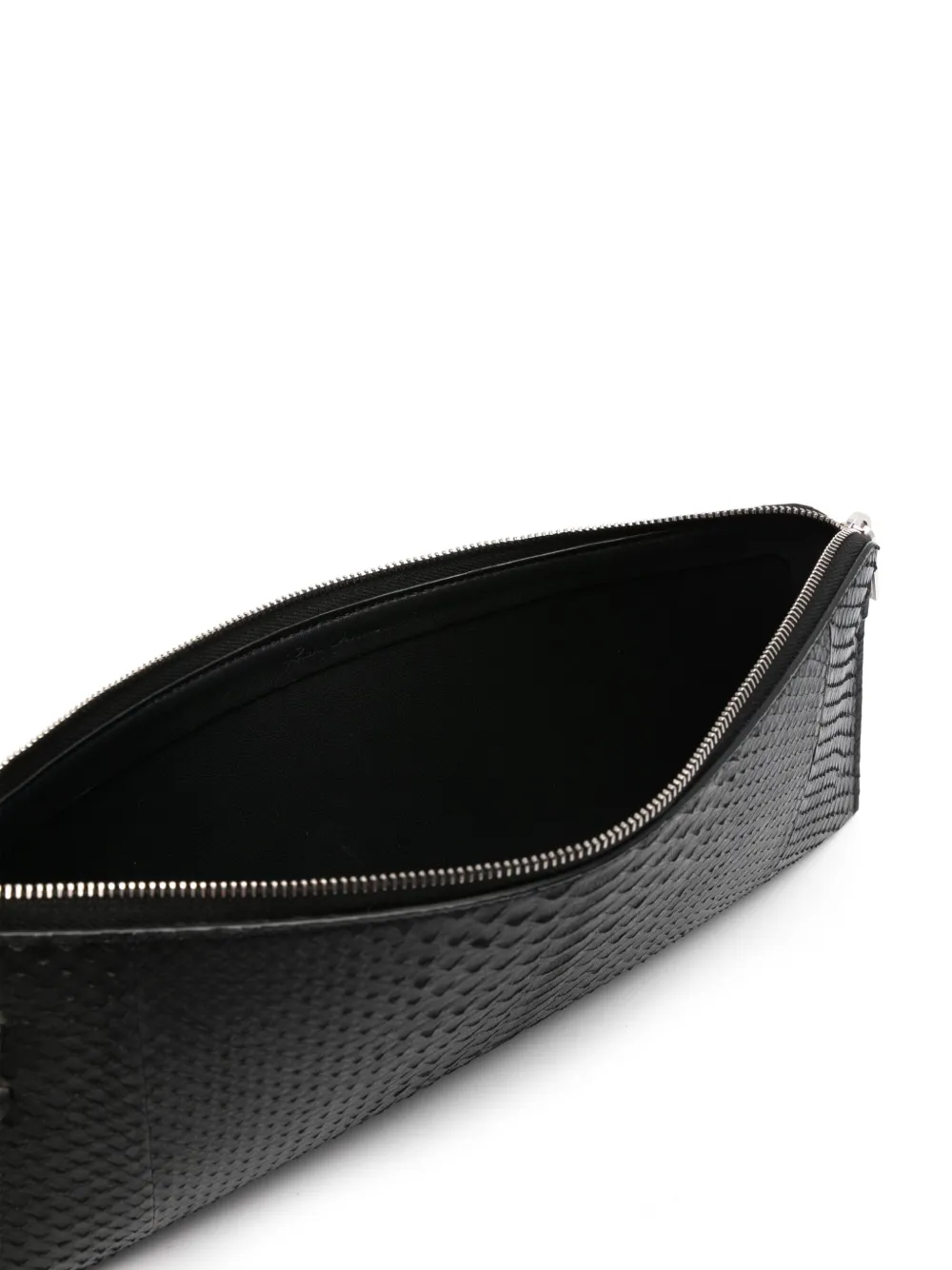  Rick Owens Invite Snakeskin-effect Wallet - Black 