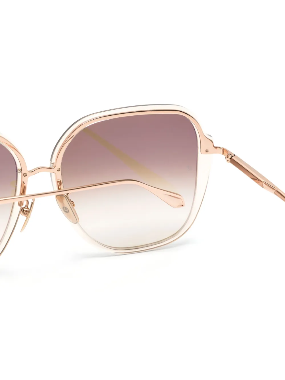Linda Farrow Sofia zonnebril met oversized montuur Beige