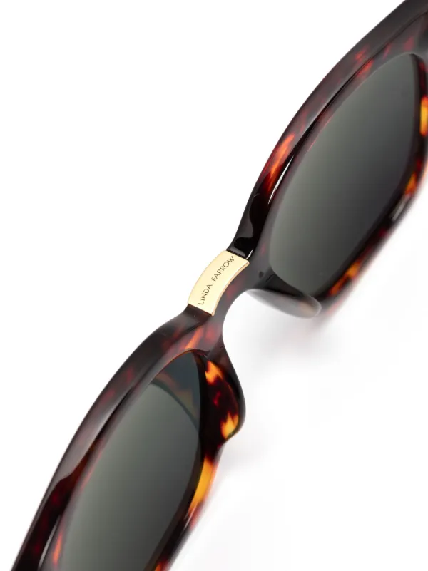 Linda Farrow Sanchez square-frame Sunglasses | Brown | FARFETCH display picture 1