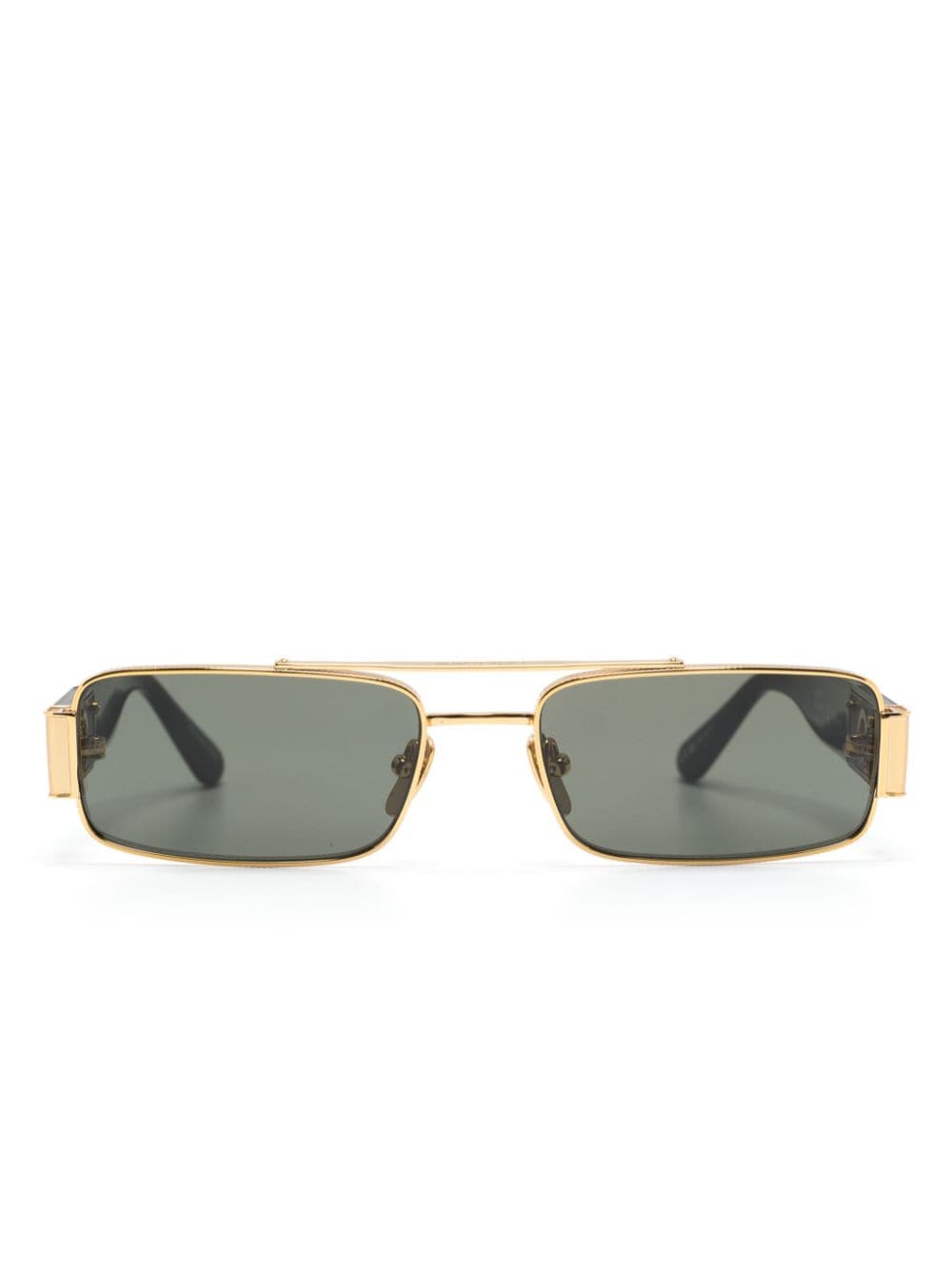 Linda Farrow Joey Rectangle-frame Sunglasses In Black