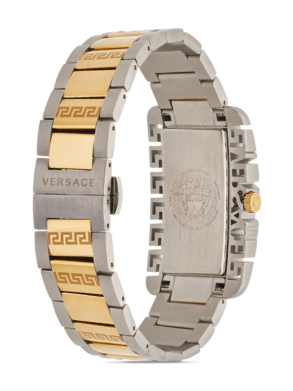 Versace Greca Rectangular Silver FARFETCH