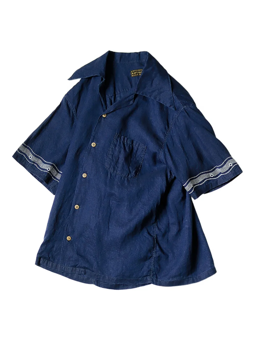 KAPITAL Aloha overhemd met korte mouwen Blauw