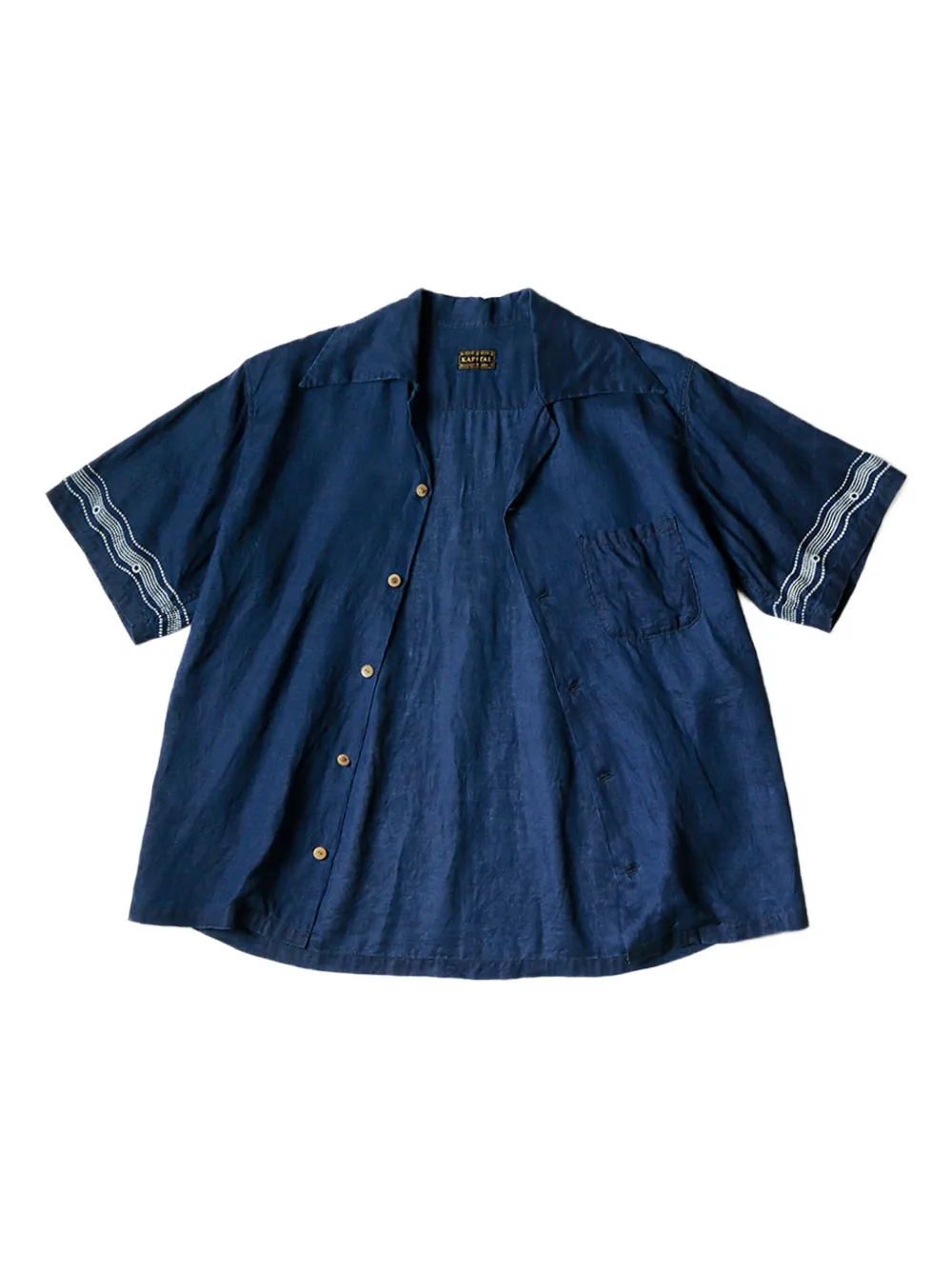 KAPITAL Aloha overhemd met korte mouwen Blauw