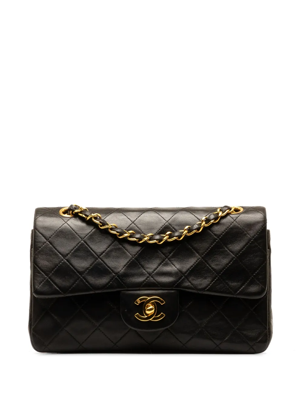 CHANEL Pre-Owned 1991-1994 Small Classic Lambskin Double Flap Shoulder ...