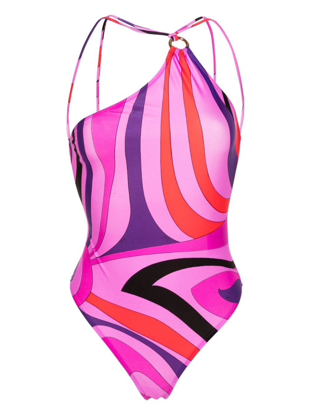 Pucci Marmo-print Swimsuit In Pink