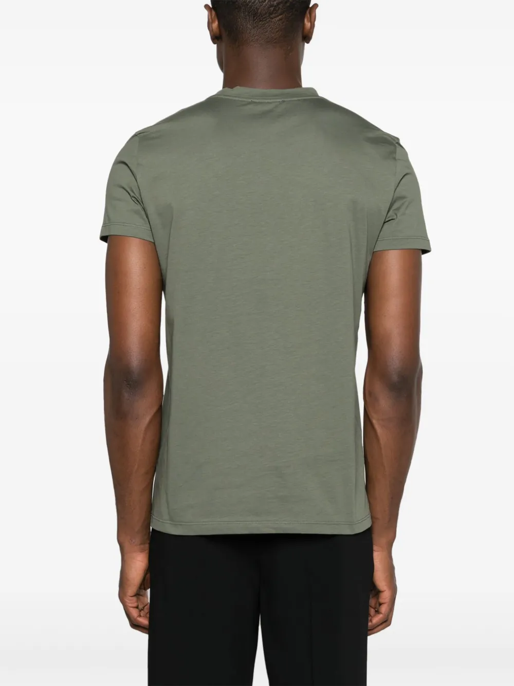 BALMAIN LOGO-RAISED COTTON T-SHIRT