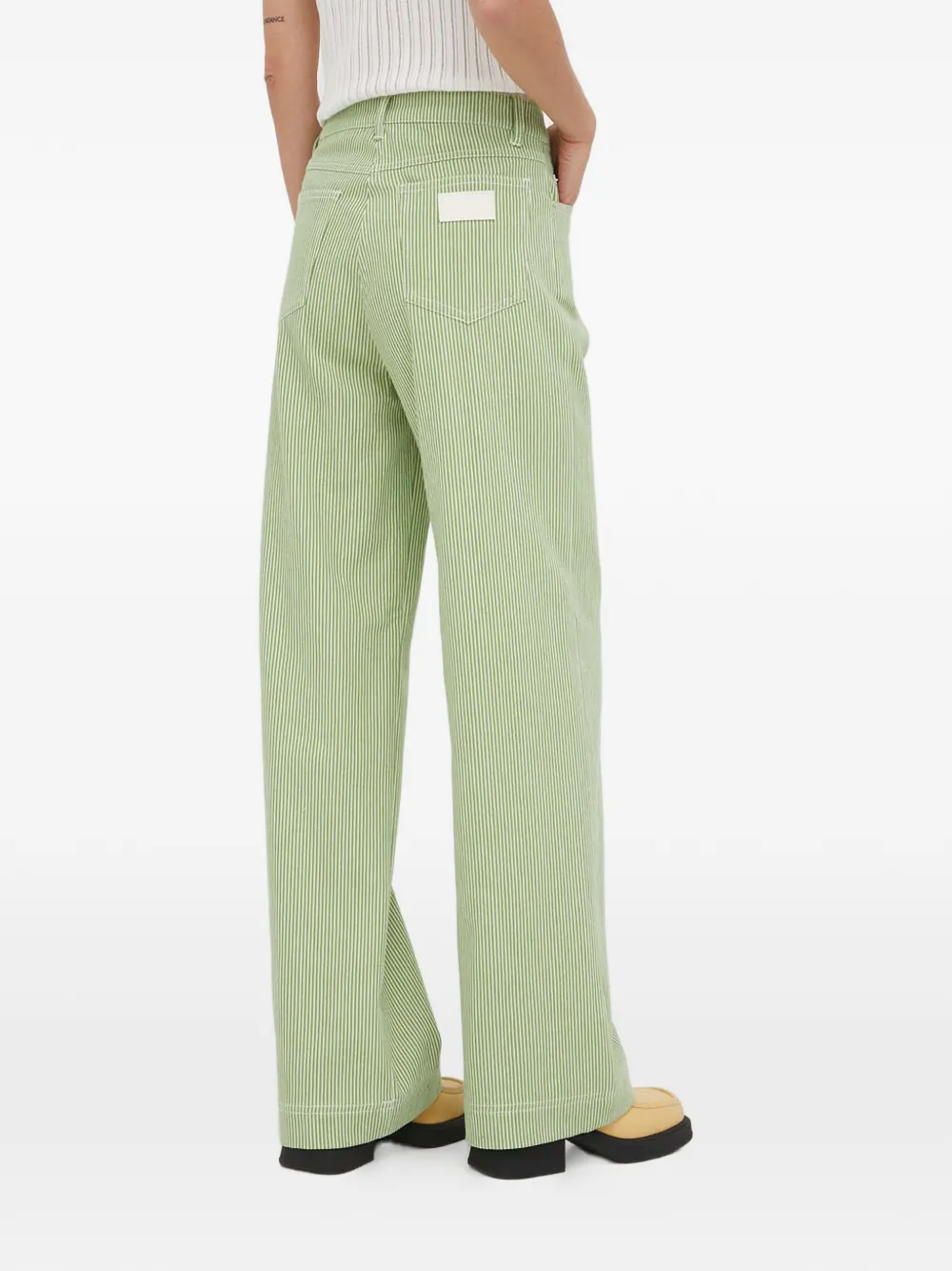  Remain Striped-pattern Trousers - Green 